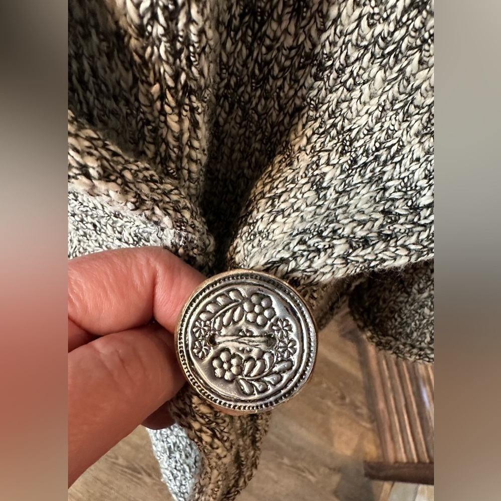Soft Surroundings Chiang Mai Cotton Knit Wrap Poncho Cardigan - Picture 2 of 8